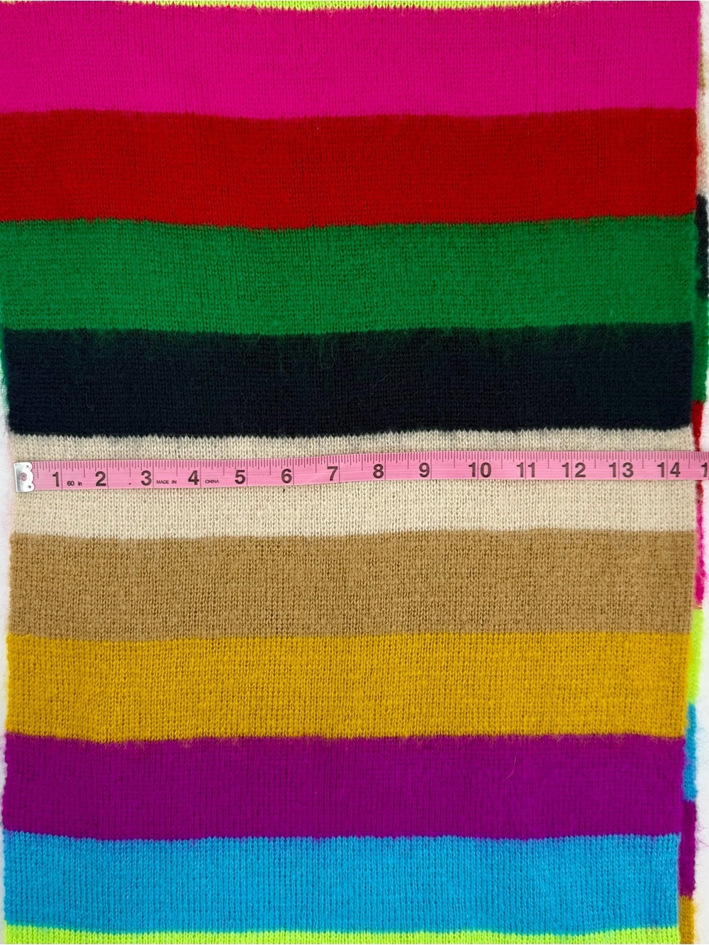Gap Multicolor Crazy Stripe Oversized Knit Scarf Rainbow - Picture 4 of 6